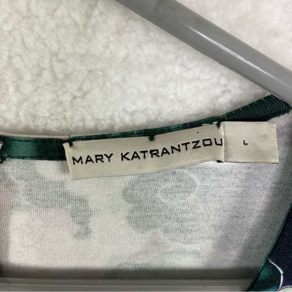 Mary Katrantzou Geometric Cloud Print Long Sleeve Jersey Midi Dress. Size Large - Picture 6 of 9